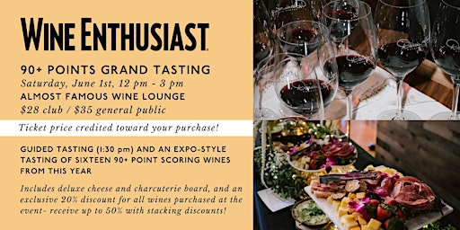 Wine Enthusiast 90+ Points Grand Tasting primary image