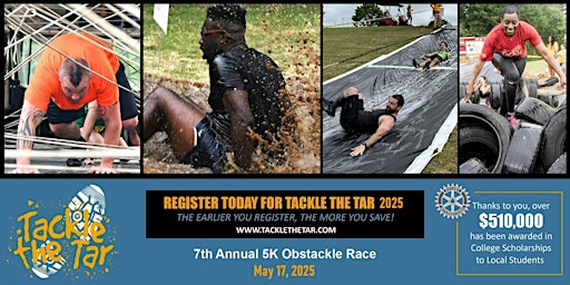 Image principale de Tackle the Tar 2025 - 5K Obstacle Course Race