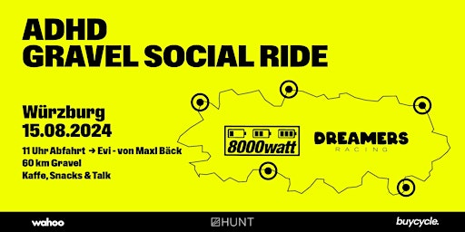Imagem principal do evento ADHD Gravel Social Ride Würzburg