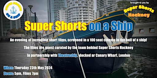 Imagem principal do evento Curated Short Films on a Ship