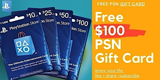 Imagen principal de ~~Free £100 PlayStation Gift Card  Free psn gift codes cards 2024 PS Plus Essential free PS5 and PS4