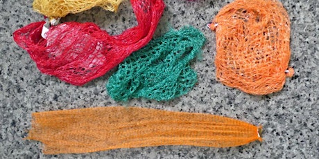 Make a scrubbing pad from mesh bags