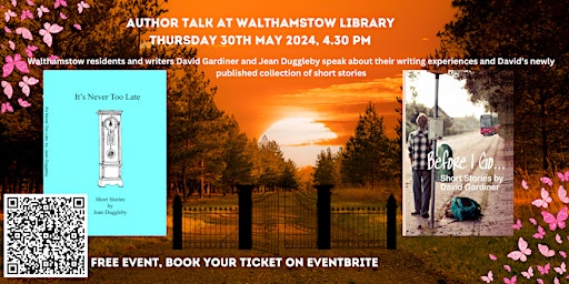 Imagem principal do evento Author Talk by Walthamstow Writers David Gardiner and Jean Duggleby
