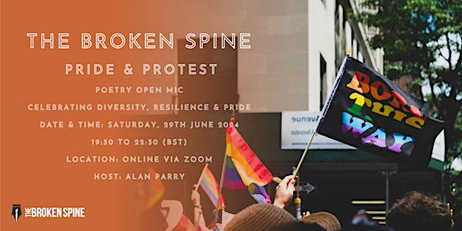 Primaire afbeelding van The Broken Spine: Monthly Open Mic - June 'Pride & Protest'