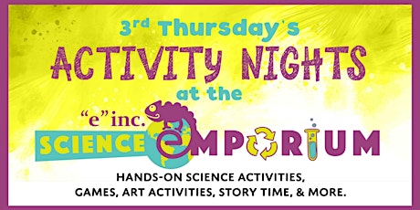 3rd Thursdays @ "e"inc.'s Science Emporium - Power of Flight primary image