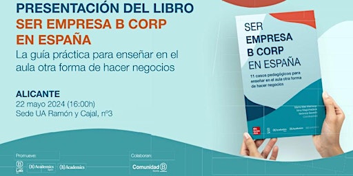 Immagine principale di Presentación del libro "Ser Empresa B Corp en España" - Alicante 