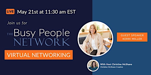 Virtual Networking - May 21st from 11:30am-1:00pm ET primary image