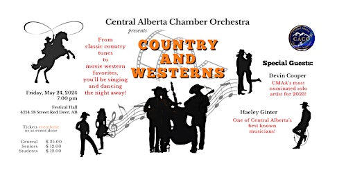 Image principale de Central Alberta Chamber Orchestra Pops - Country AND Westerns