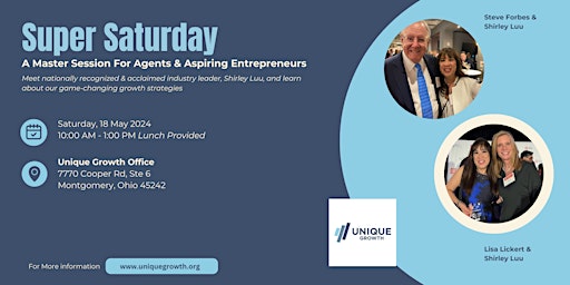 Image principale de Super Saturday: Master Session for Agents & Aspiring Entrepreneurs