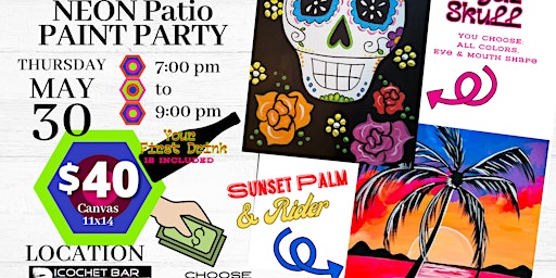 NEON PATIO Paint Party at Ricochet  primärbild