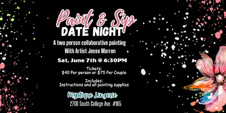Paint and Sip Date Night at Mystique Lingerie