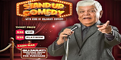 Primaire afbeelding van STAND UP COMEDY WITH KING OF GUJARATI COMEDY YOURS "DINKAR MEHTA"