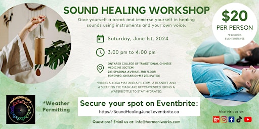 Hauptbild für Sound Healing Workshop for Groups on a Patio