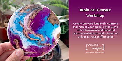 Resin Art Coaster Workshop with Room To Imagine primary image