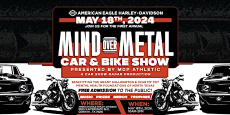 Mind Over Metal Auto Show - Benefitting Mental Health Non-Profits
