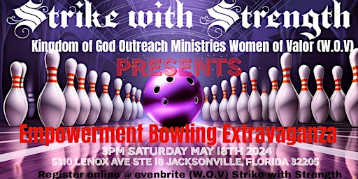 Imagem principal do evento (W.O.V) Strike with Strength Empowerment Bowling Extravaganza