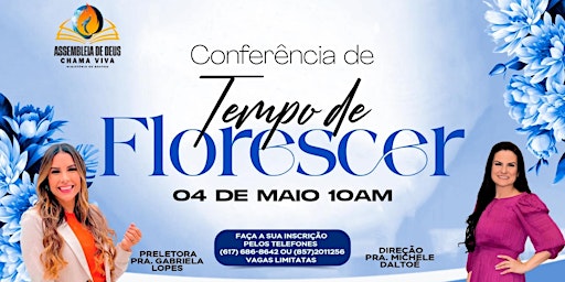 Imagem principal do evento Conferência: Tempo de Florescer Pra. Gabriela Lopes