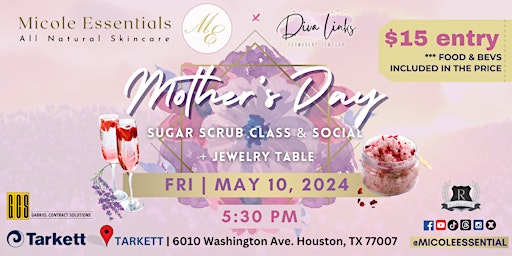 Mother's Day Sugar Scrub + Permanent Jewelry Class and Social primary image