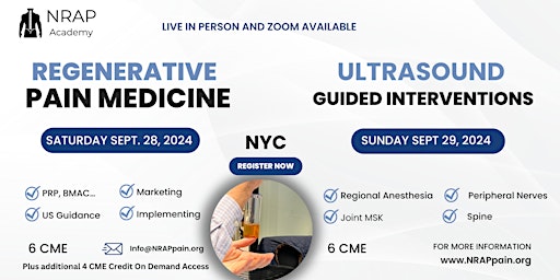 Regenerative Pain Medicine  and Ultrasound Guided IPM Course (2 Day Course) primary image