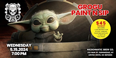 Immagine principale di Grogu (Baby Yoda)  - Paint N Sip 