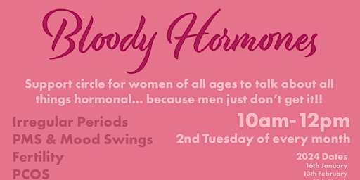 Bloody Hormones - Community Support Group for Women (of all ages!!) primary image