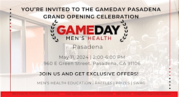 Gameday Men's Health Pasadena Grand Opening Celebration primary image