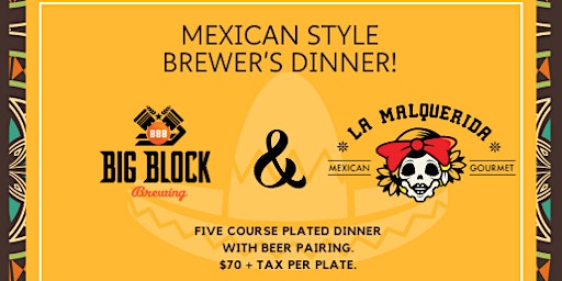 Brewer's Dinner at Big Block Brewing primary image