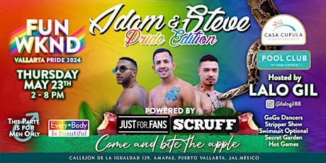 Adam & Steve Men’s Party JFF Scruff Edition | PRIDE edition Orgullo 2024