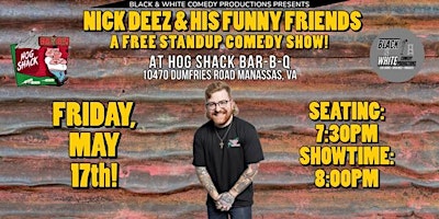 Imagem principal de FREE Standup Comedy Showcase! At Hog Shack Bar-B-Q