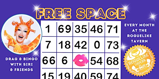 Imagem principal do evento "Free Space" Drag Bingo with Siri & Friends!