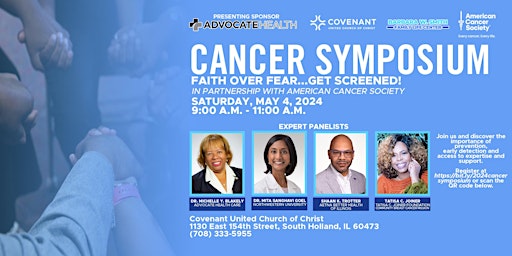 Primaire afbeelding van CANCER SYMPOSIUM -FAITH over FEAR...GET SCREENED!