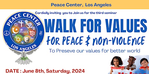 Imagem principal do evento Walk of values for peace and non-violence