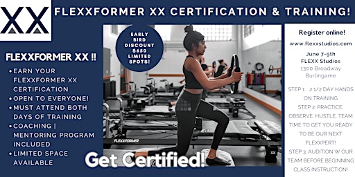 Imagem principal do evento FLEXXFORMER XX Pilates Reformer Certification & Training Program