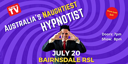 Imagem principal do evento Bairnsdale, Victoria - Hypnotist Mark Anthony Is Coming To Town!
