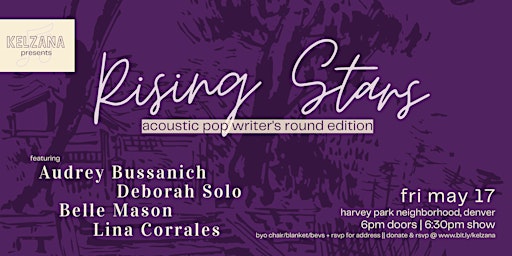 Immagine principale di Kelzana Presents... Rising Stars: Acoustic Pop Writer's Round Edition 