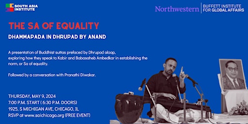 Imagem principal do evento THE SA OF EQUALITY: Dhammapada in Dhrupad by Anand