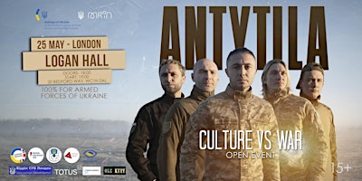 Image principale de "Culture vs War" with ANTYTILA band - charity event  in London