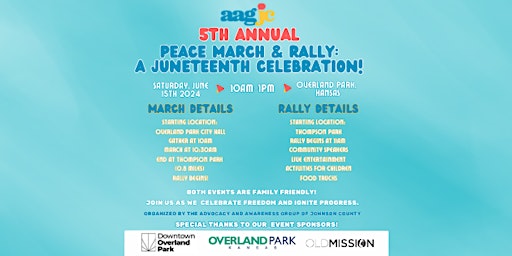 Primaire afbeelding van 5th Annual Peace March & Rally: A Juneteenth Celebration!