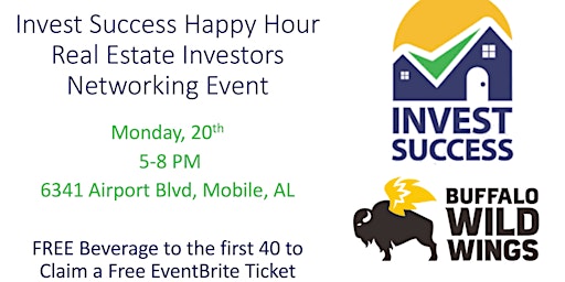 Hauptbild für Invest Success Happy Hour - Real Estate Investors Networking Event
