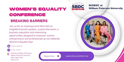 Women’s Equality Conference: Breaking Barriers in the Workplace primary image