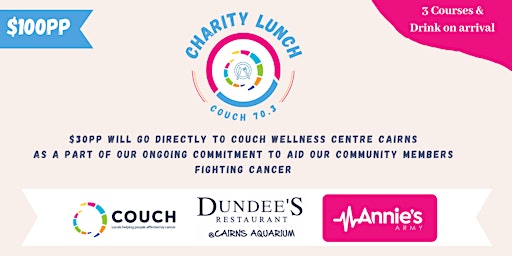 Hauptbild für COUCH 70.3 Charity Lunch - Dundee's @ Cairns Aquarium