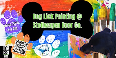 Image principale de Dog "Lick Painting" At Stellwagen Beer Company