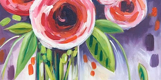 Image principale de Freshly Picked Roses - Paint and Sip by Classpop!™