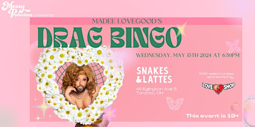 Primaire afbeelding van Madee's Drag and Bingo @ Snakes and Lattes