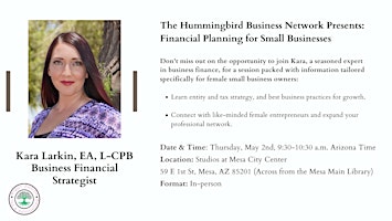 Financial Planning for Small Women-Owned  Businesses primary image