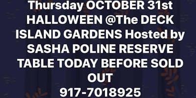 MIAMI OCTOBER 31 HALLOWEEN Dinner Party @The Deck  Hosted by Sasha Poline