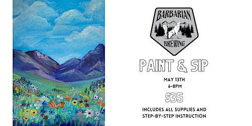 Image principale de Paint and Sip at Barbarian Brewing in Garden City, ID
