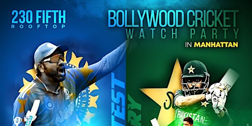 Primaire afbeelding van NYC BOLLYWOOD CRICKET WATCH PARTY ON BIG SCREEN @230 FIFTH