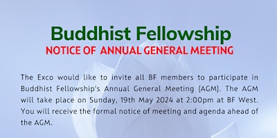 Primaire afbeelding van BF AGM 2024  @ BF West Centre (For BF Members Only)