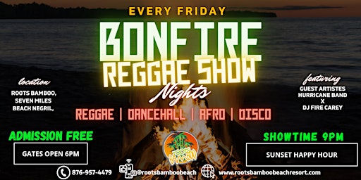 Imagen principal de Bonfire Reggae  Show Night